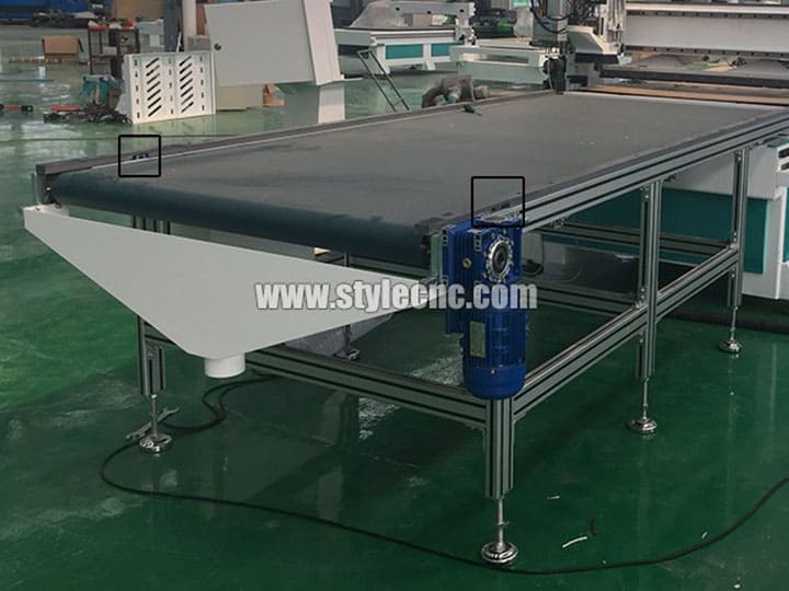 定制家具數控雕刻機的自動傳送帶上傳系統 定制家具數控雕刻機的自動傳送帶上傳系統