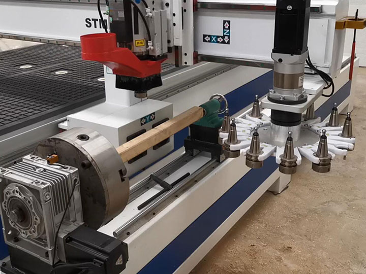 數控木材加工中心第 4 旋轉軸