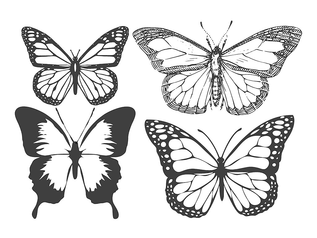 免費激光雕刻復(fù)古蝴蝶文件