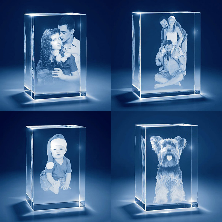 3D 亞表面激光雕刻水晶玻璃