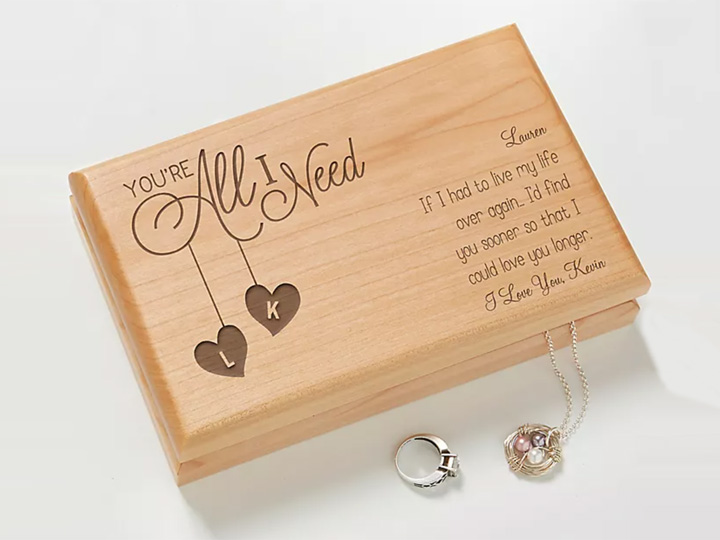 激光雕刻木質珠寶盒 激光雕刻木質珠寶盒