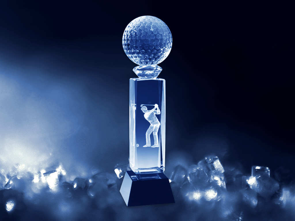 激光雕刻定制 3D 水晶獎章