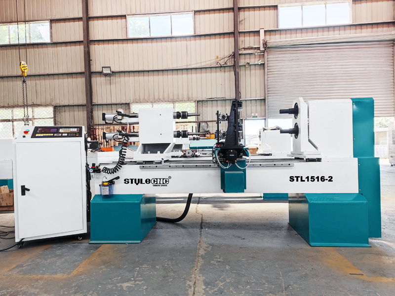 雙主軸自動數控木工車床，用于棒球棒